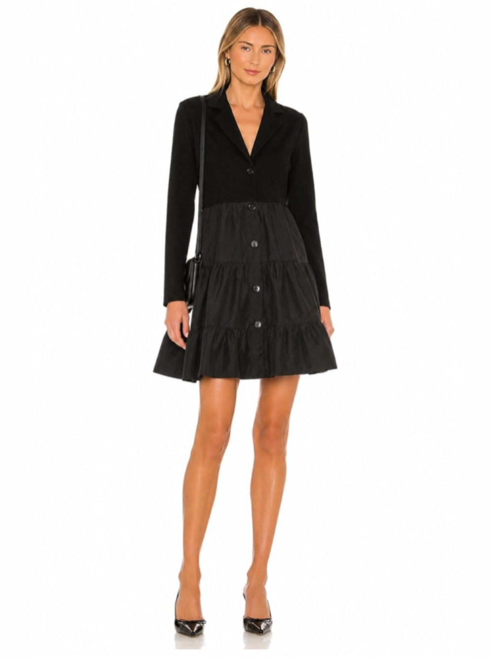 Twinset Le Coeur Tiered Shirt Dress Black Size S